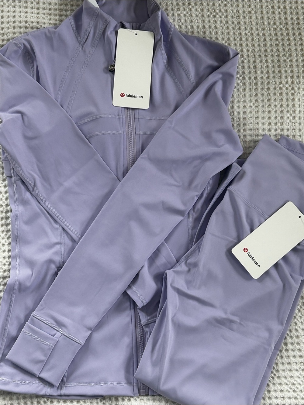 lululemon athletica Lavender Two-Piece Jacket & Leggings Set size 8 - Picture 2 of 3